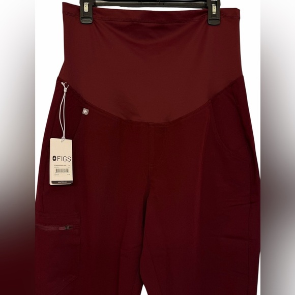 Women's Burgundy Jogger Pants - Picture 7 of 11